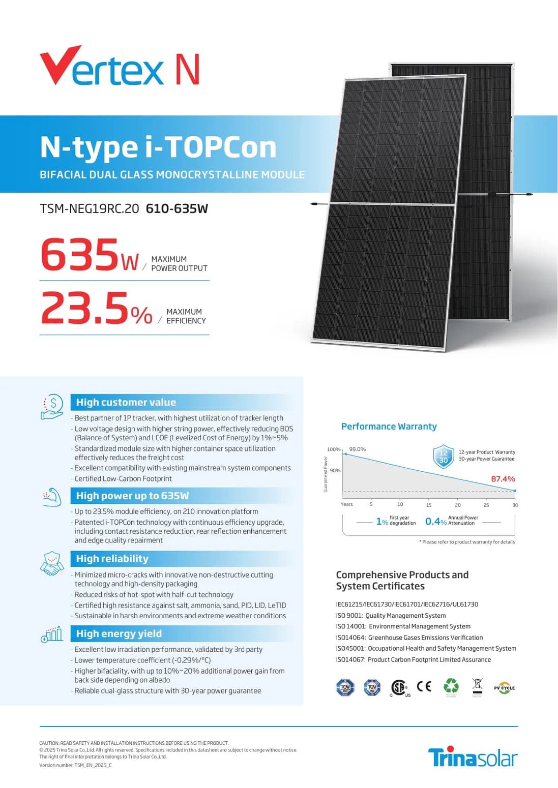 Trina Solar Vertex N TSM-NEG19RC.20